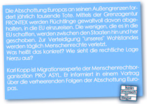 Abschottung Europas Flyer